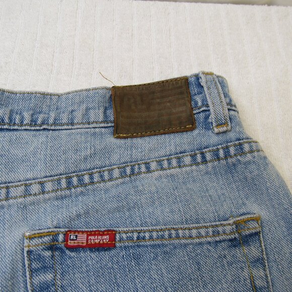 Polo Ralph Lauren Shorts Women Size 10 Blue Denim 100 % Cotton 4'" Cut Off'sY2k - Picture 10 of 12